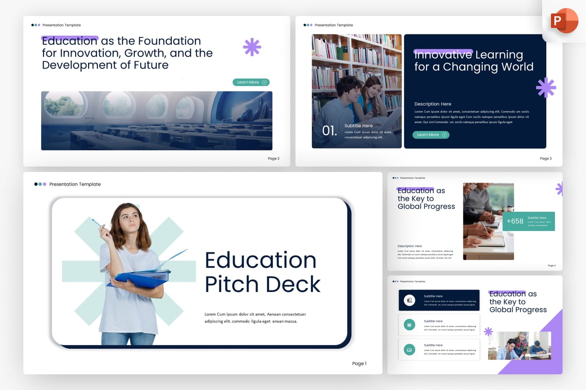 Template Presentasi PowerPoint Pendidikan yang Profesional dan Modern
