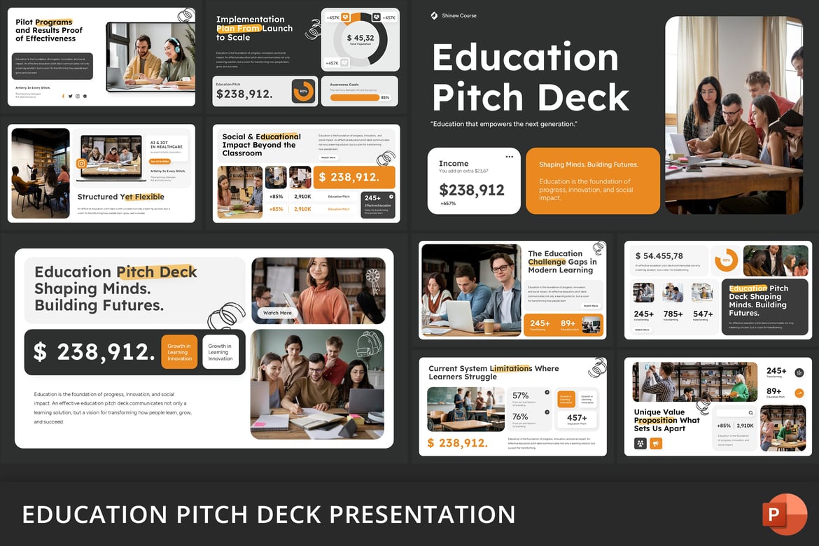 Template PowerPoint Presentasi Pendidikan yang Memukau