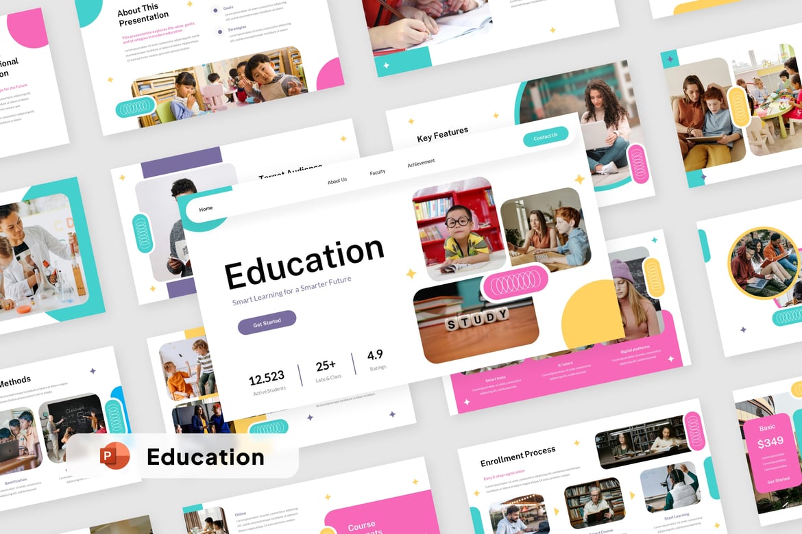 Template PowerPoint Pendidikan yang Menarik dan Profesional