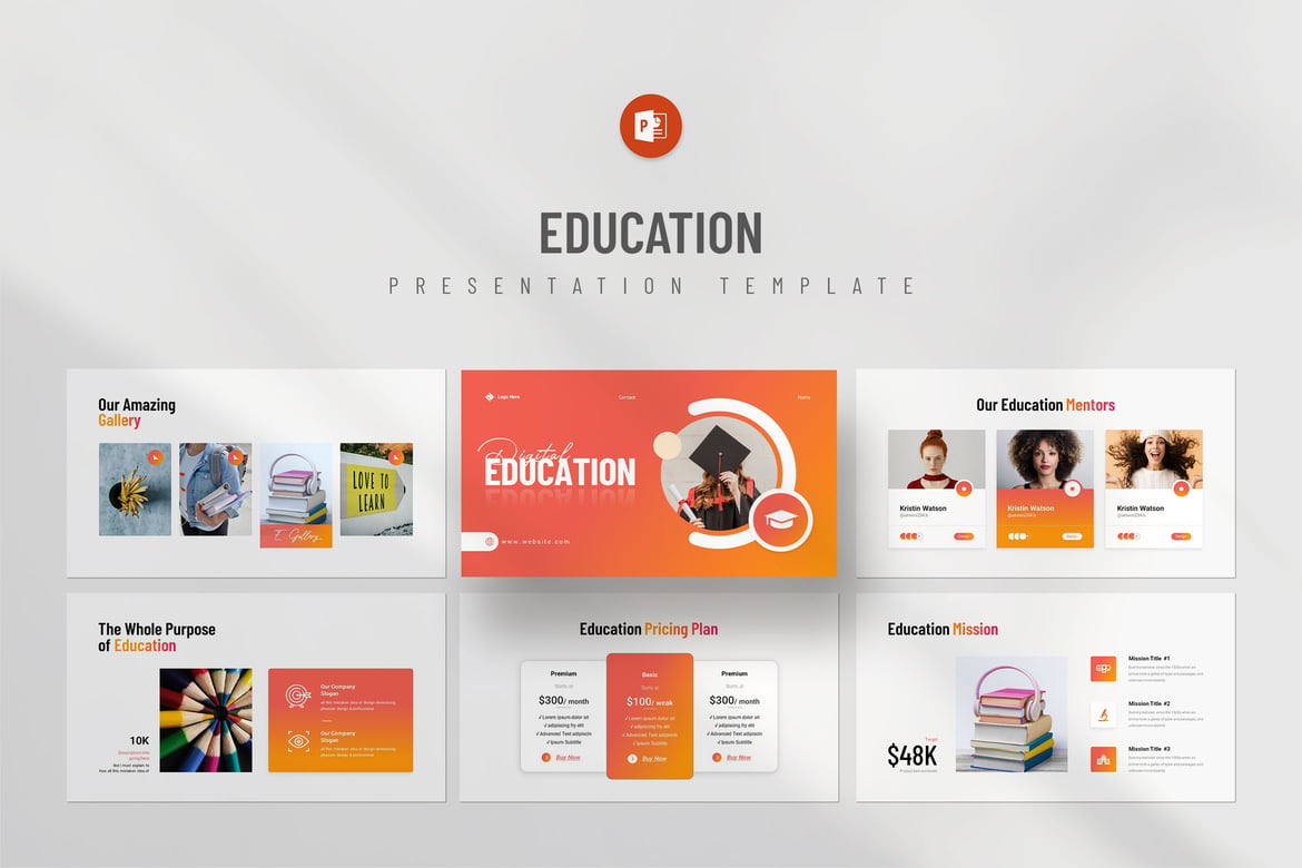 Template PowerPoint Presentasi Edukasi Modern