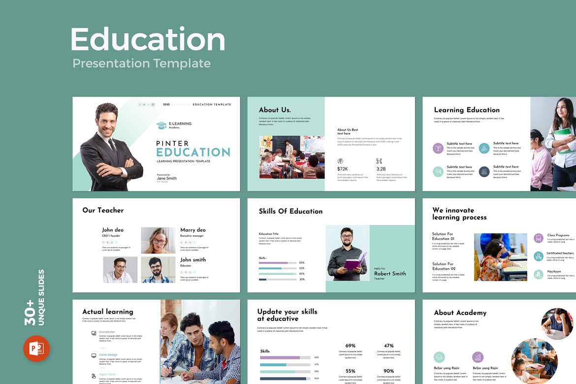 Template PowerPoint Pendidikan yang Menarik dan Profesional