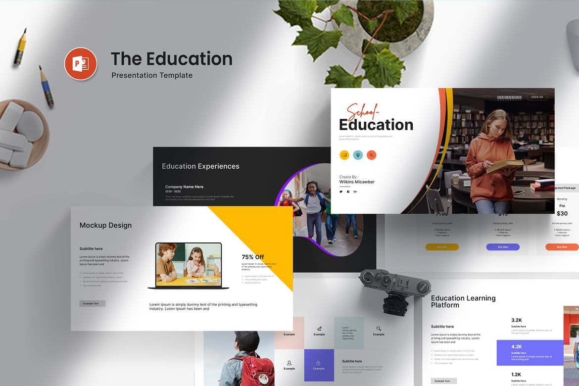 Template PowerPoint Presentasi Pendidikan yang Menarik dan Profesional