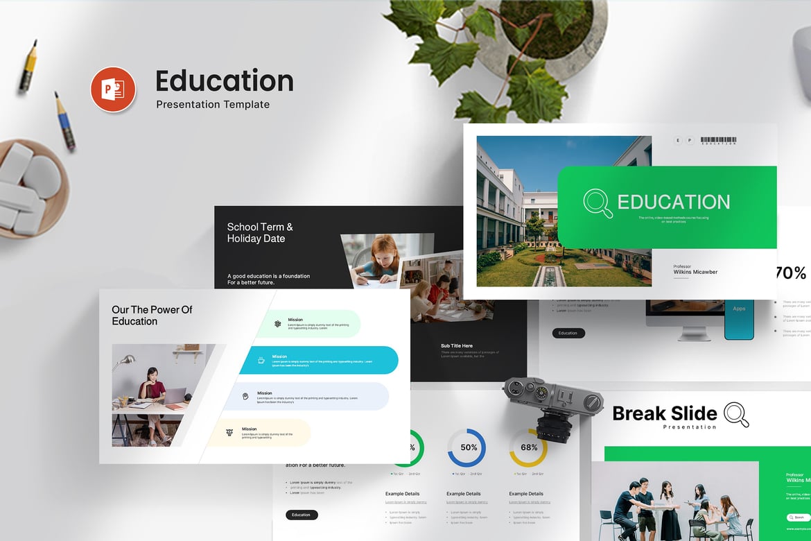 Template PowerPoint Presentasi Pendidikan yang Menarik dan Profesional