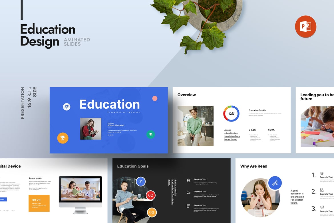 Template Presentasi PowerPoint Pendidikan yang Modern