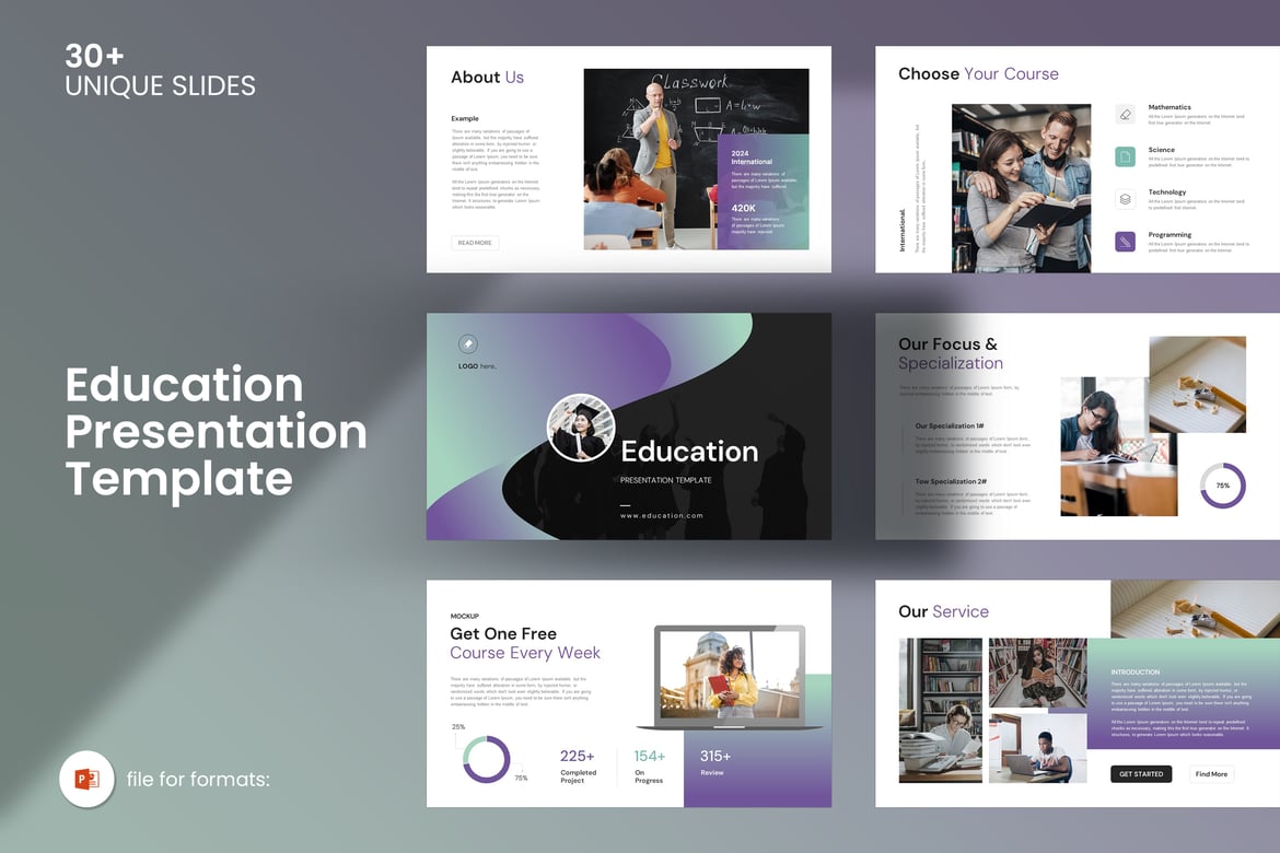 Template PowerPoint Presentasi Pendidikan yang Menarik dan Profesional