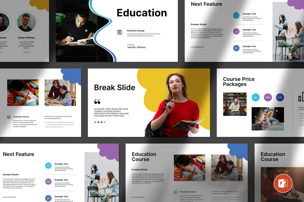 Template Presentasi PowerPoint Pendidikan yang Elegan dan Profesional