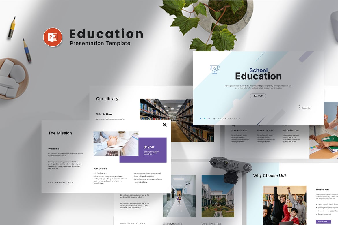 Template PowerPoint Presentasi Pendidikan yang Menarik dan Profesional