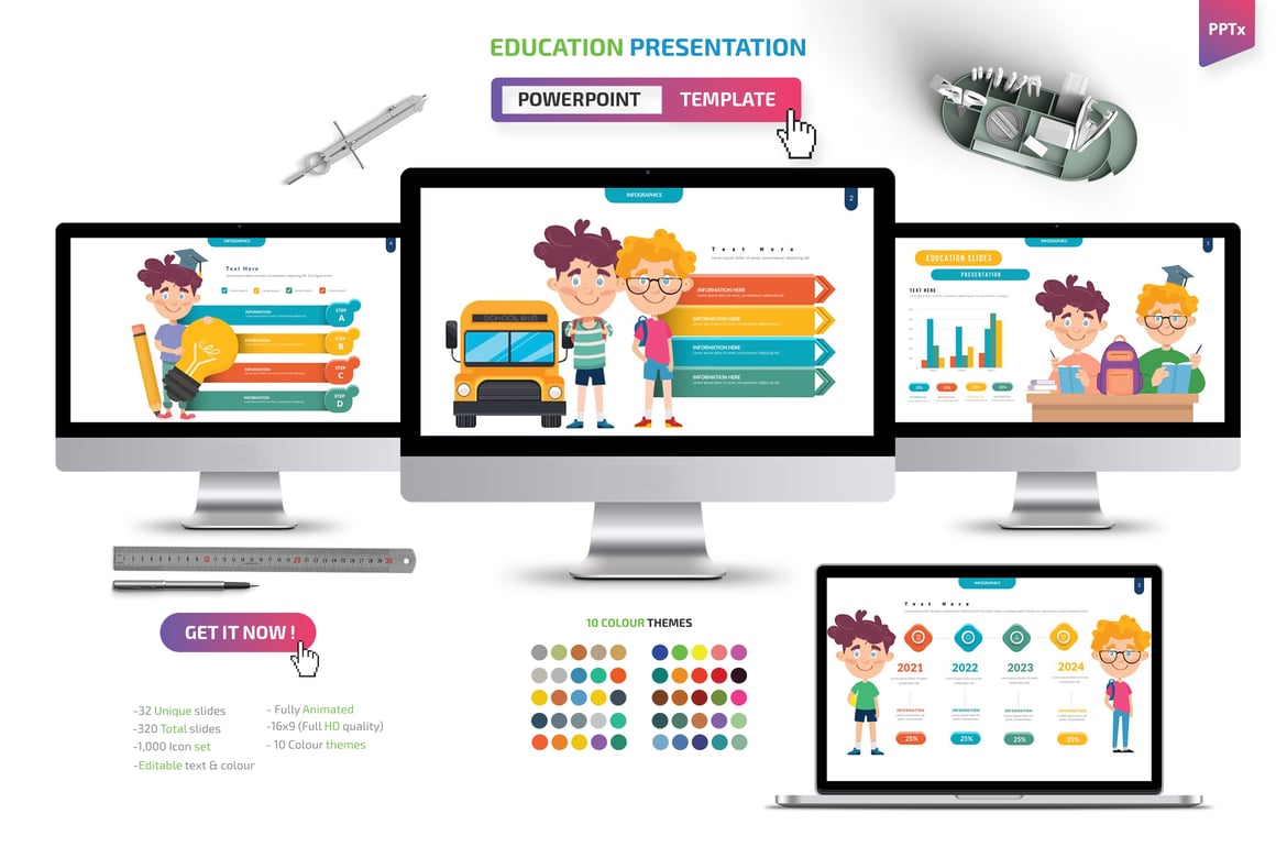 Template Powerpoint Presentasi Pendidikan yang Menarik dan Profesional