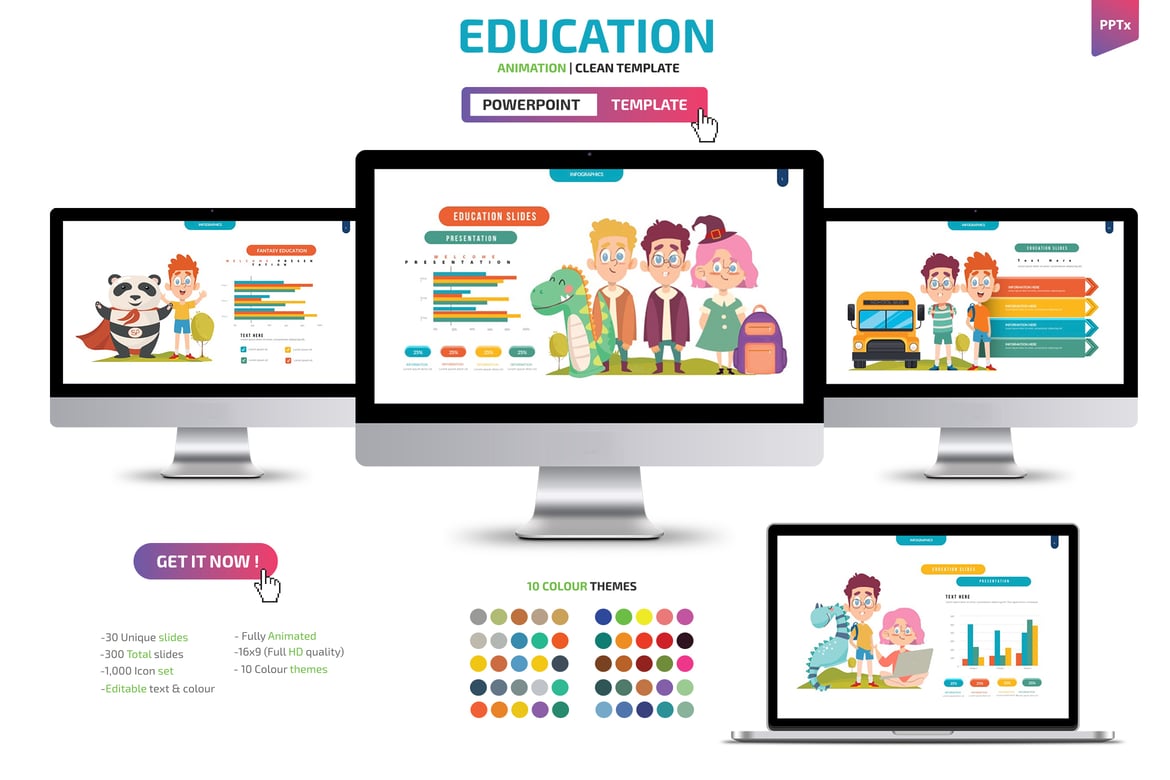 Template Powerpoint Presentasi Edukasi yang Menarik dan Profesional