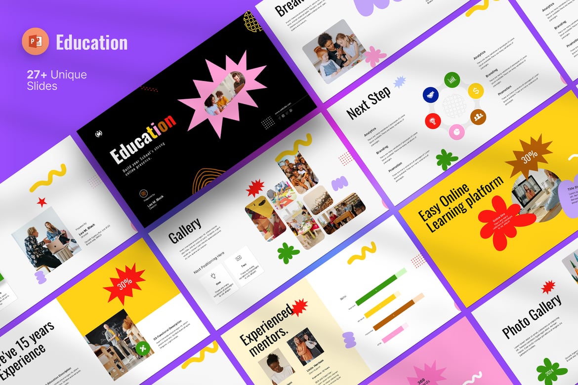 Template Presentasi PowerPoint Pendidikan Modern