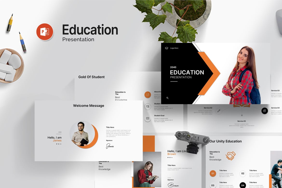 Template PowerPoint Pendidikan yang Modern dan Elegan
