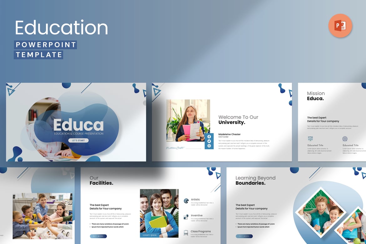 Template PowerPoint Pendidikan yang Menarik dan Profesional