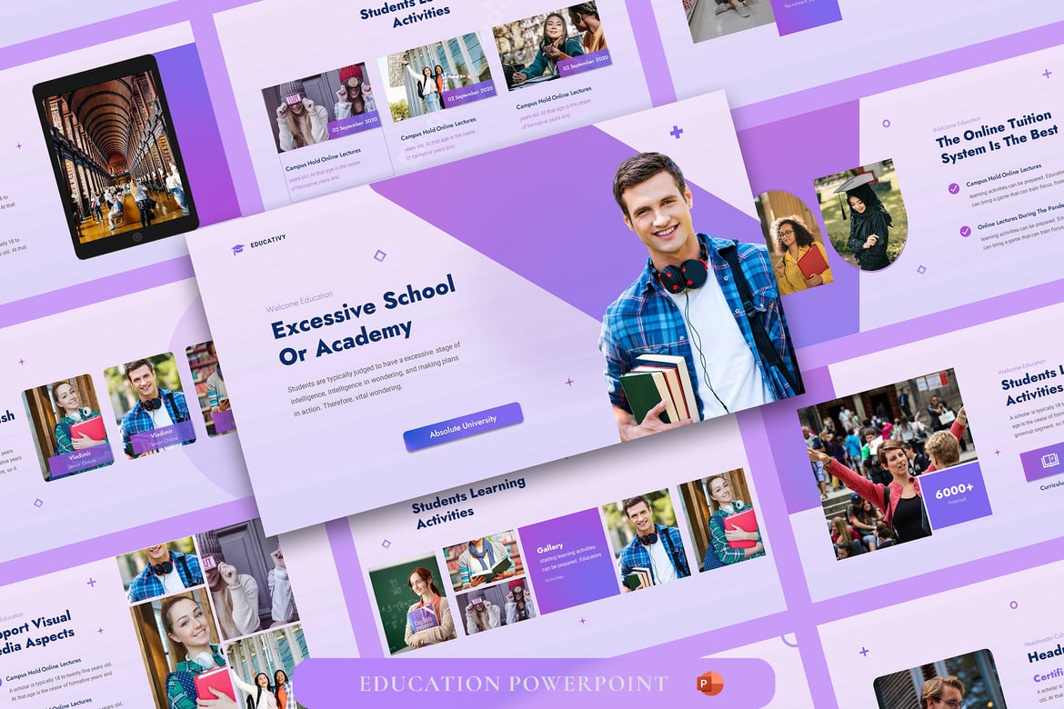 Template Powerpoint Pendidikan yang Modern dan Profesional