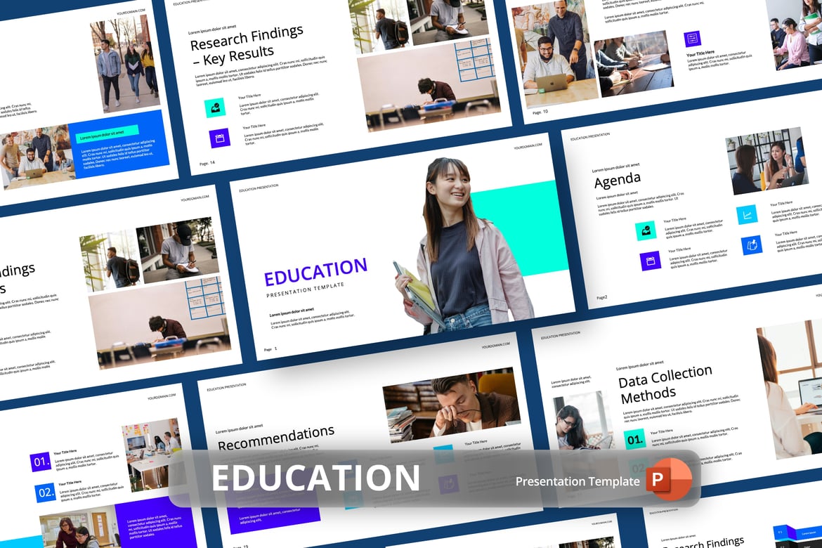 Template PowerPoint Pendidikan Profesional dan Menarik