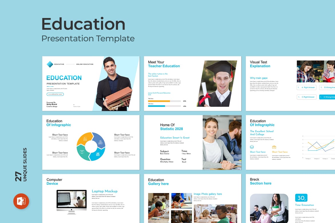 Template PowerPoint Pendidikan yang Profesional dan Menarik