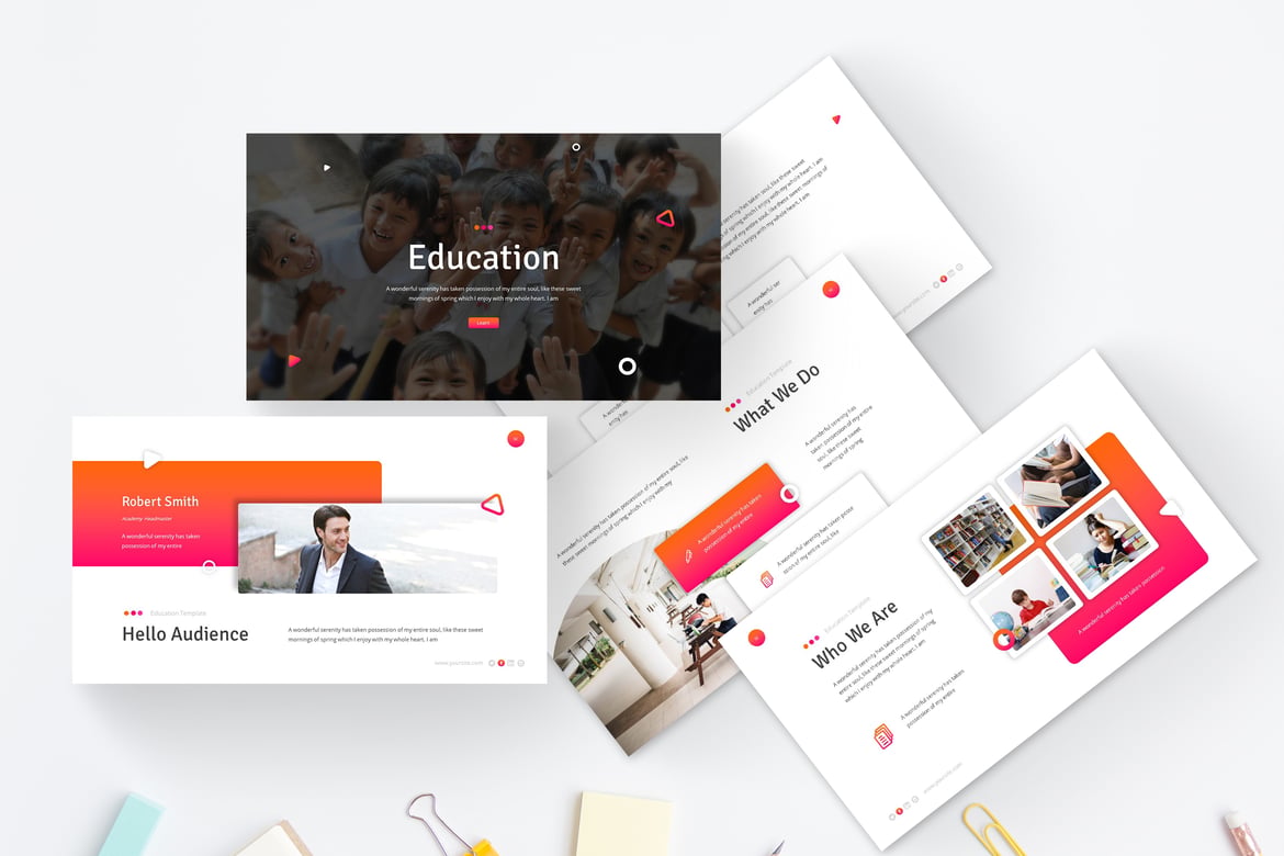 Template Powerpoint Pendidikan yang Kreatif dan Minimalis