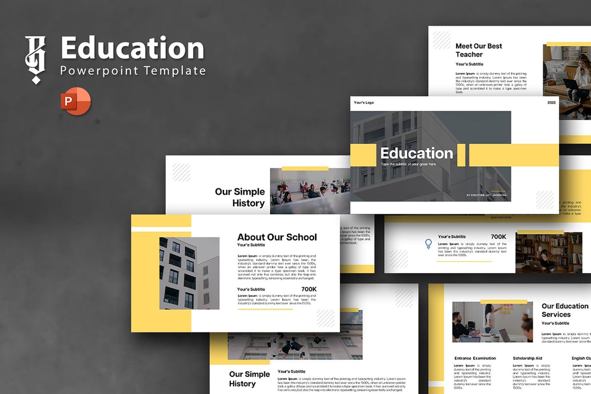Template PowerPoint Pendidikan Modern dan Kreatif