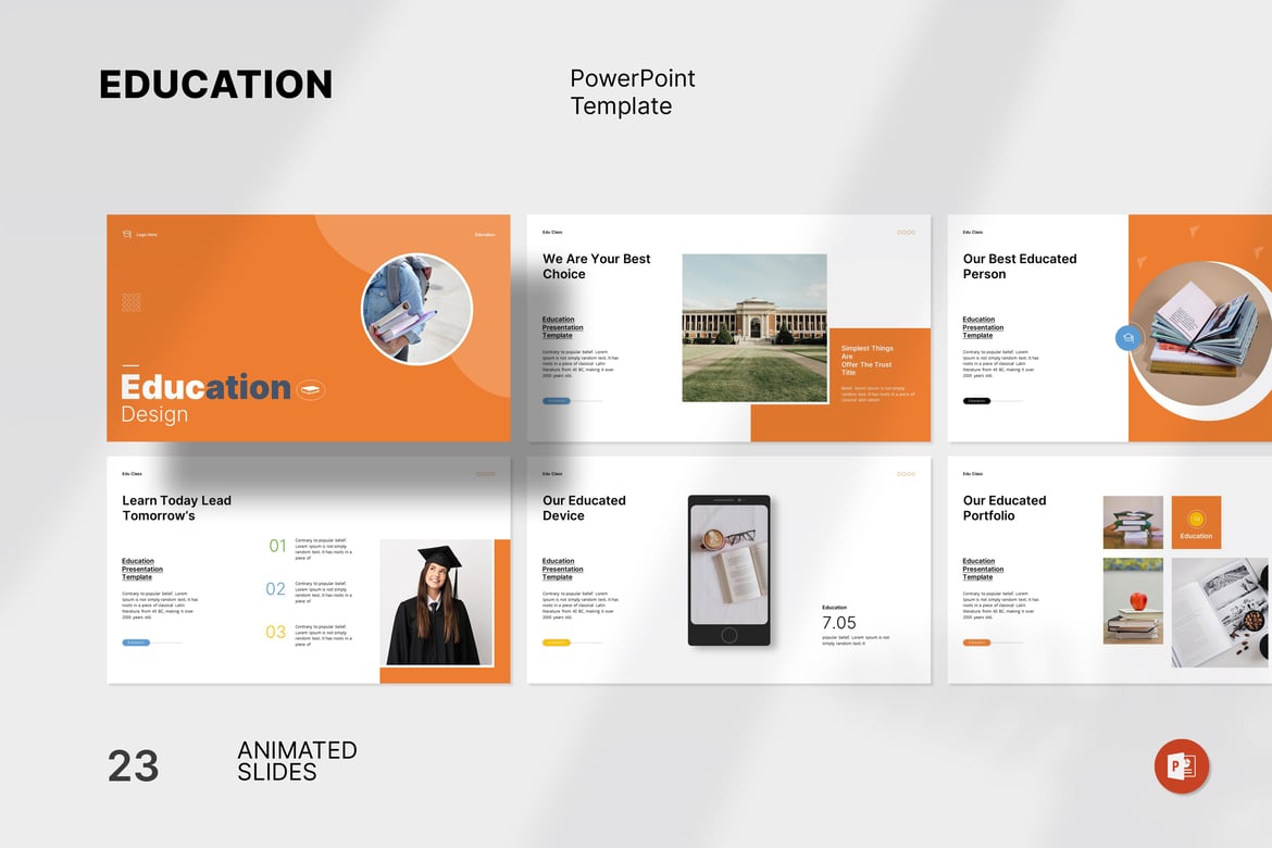 Template PowerPoint Pendidikan Profesional dan Minimalis