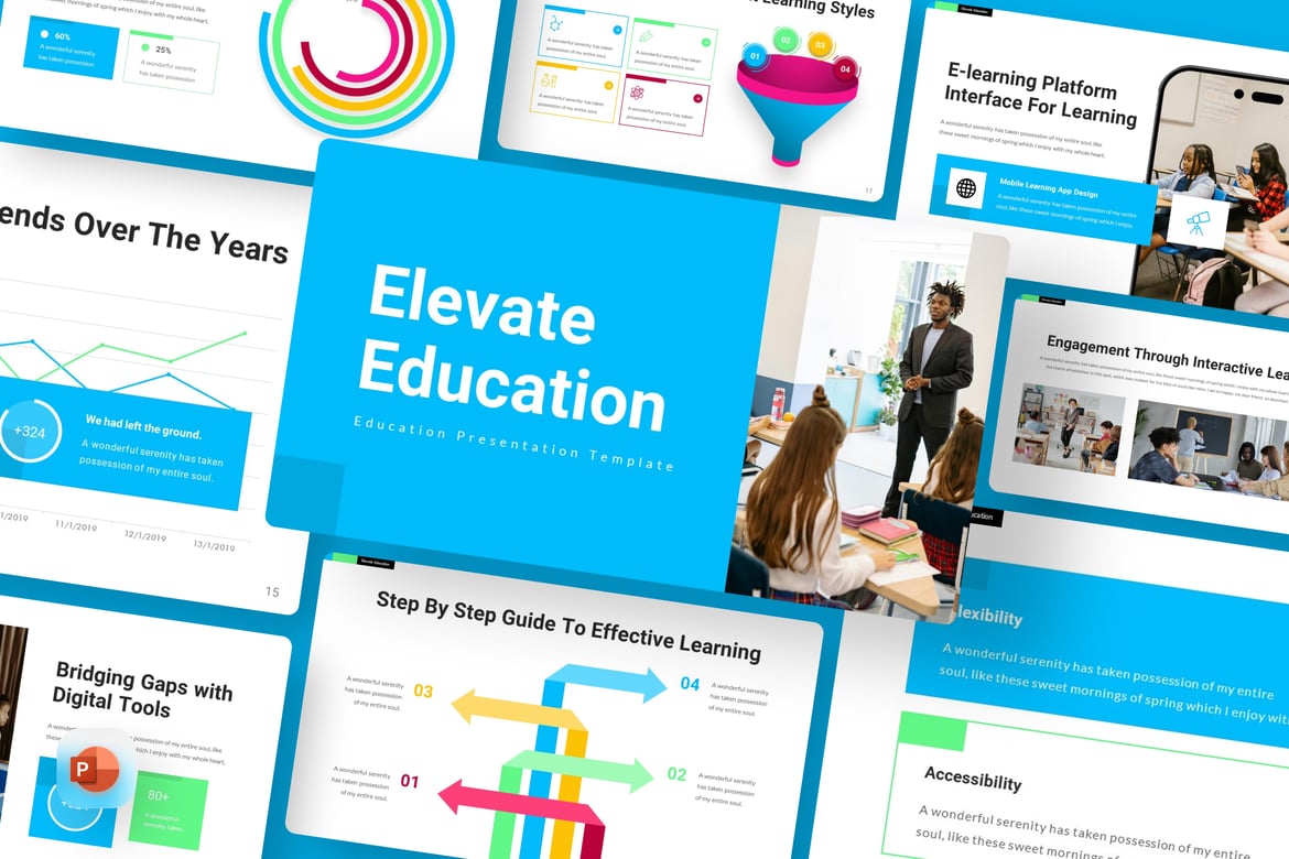Template PowerPoint Modern untuk Pendidikan yang Inspiratif