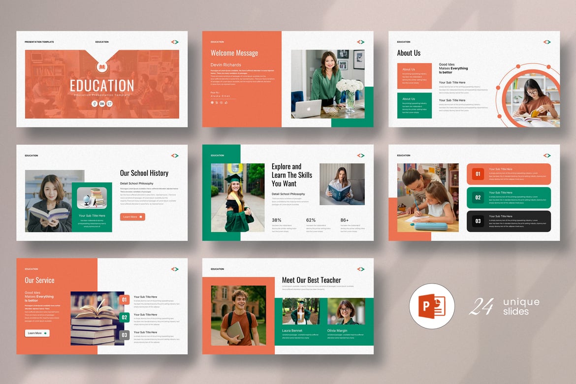 Template PowerPoint Presentasi Pendidikan yang Menarik dan Profesional