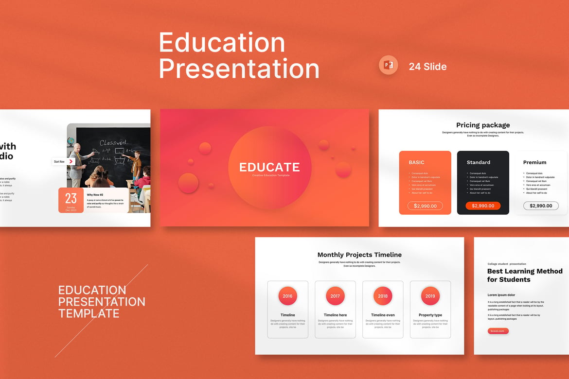 Template Presentasi PowerPoint Pendidikan Modern