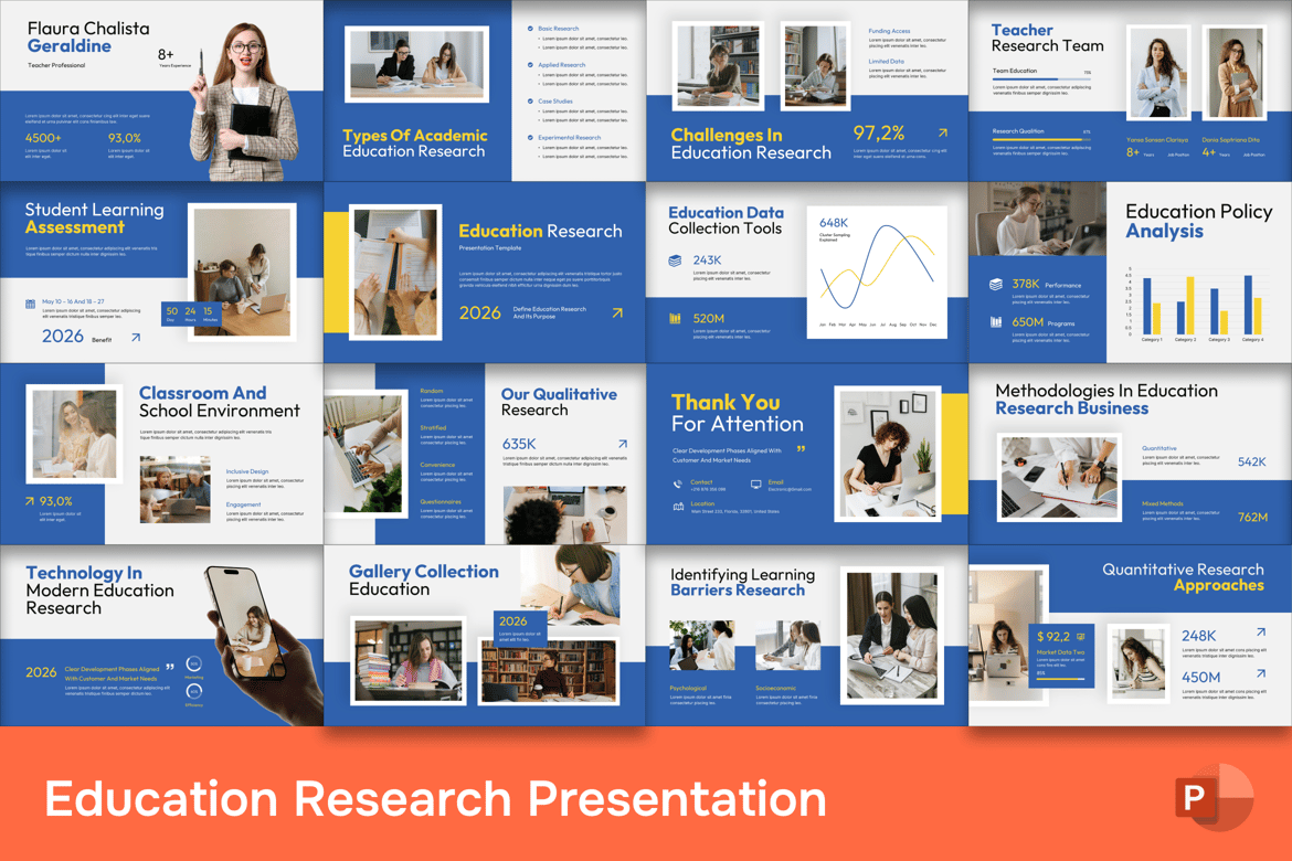 Template Presentasi Penelitian Pendidikan yang Profesional