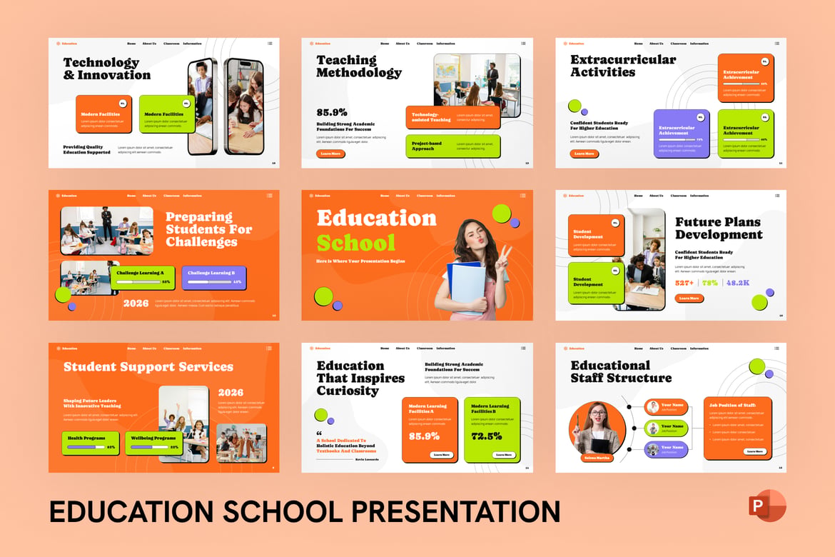 Template Presentasi Pendidikan Sekolah yang Menarik dan Profesional