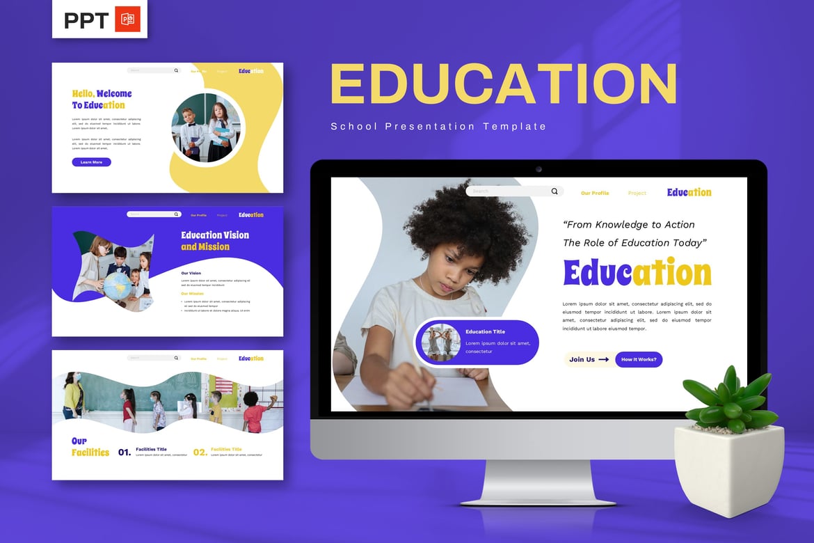 Template Powerpoint Pendidikan - Presentasi Sekolah Menarik
