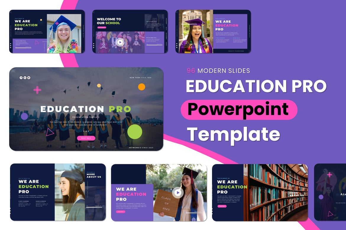 Template PowerPoint Presentasi Pendidikan Pro yang Menarik