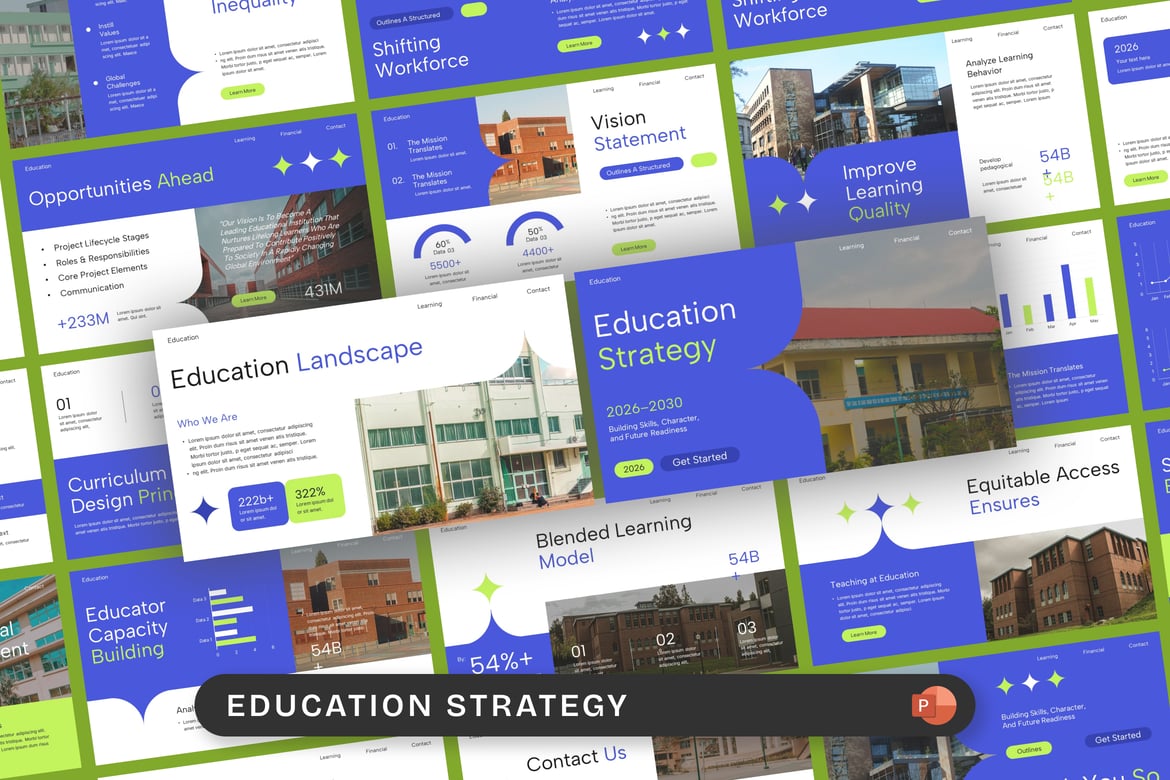 Template Presentasi Strategi Pendidikan Profesional