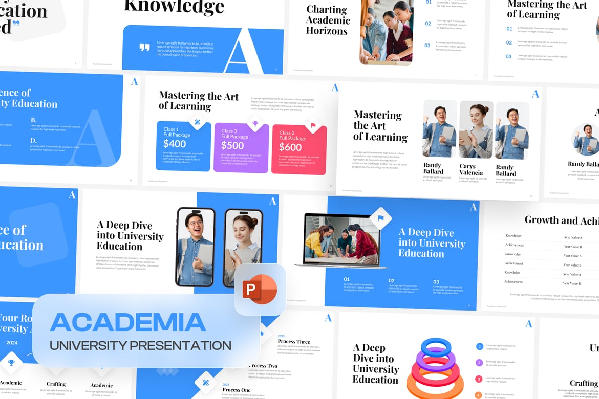 Template PowerPoint Pendidikan Universitas yang Modern dan Menarik