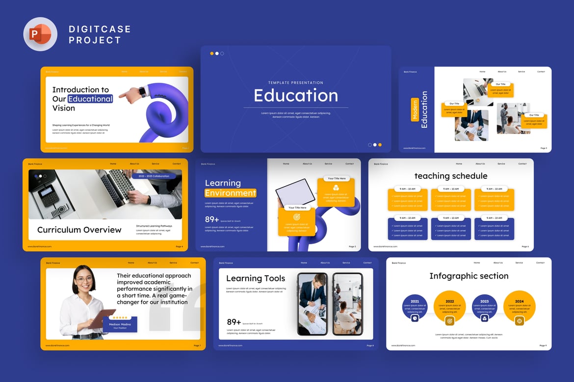 Template PowerPoint Pendidikan Modern - Desain Menarik untuk Presentasi Anda