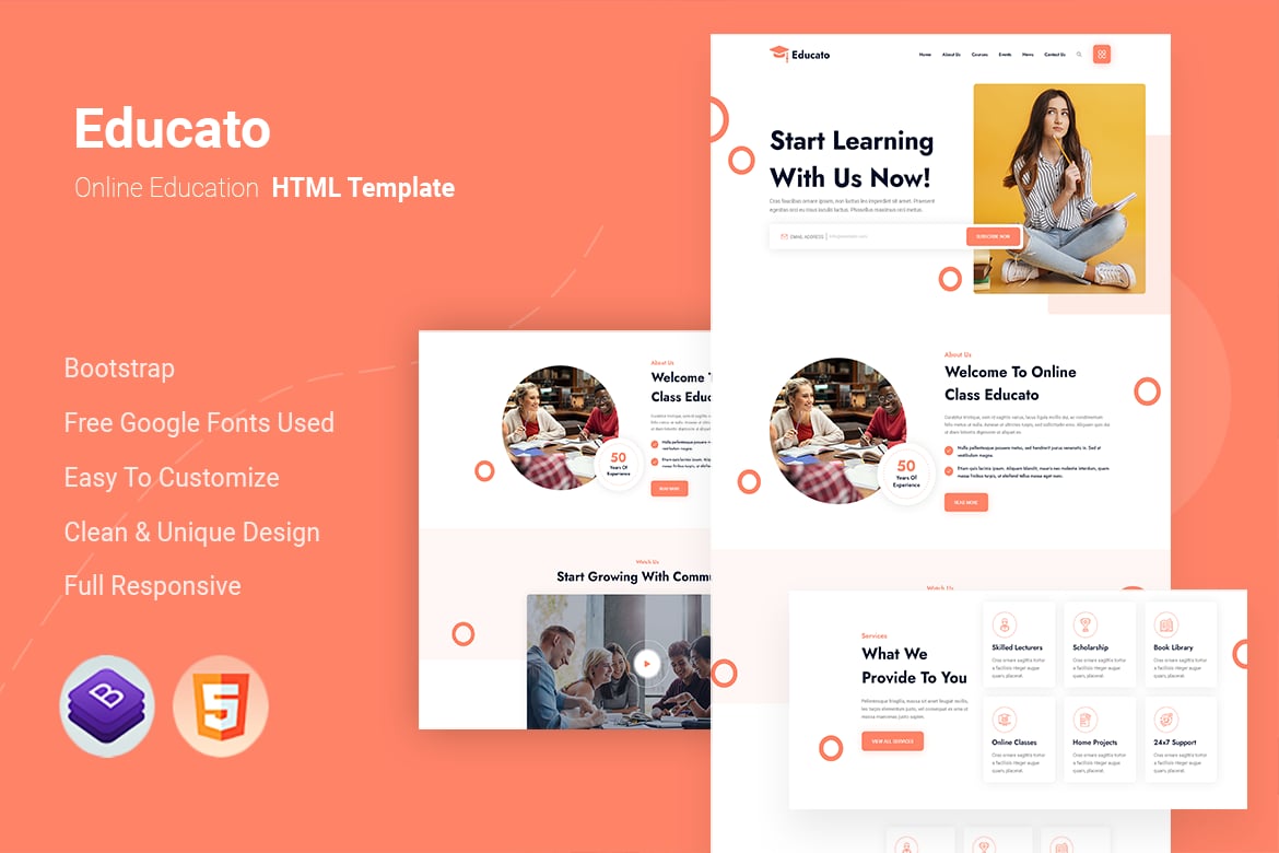 Educato - Template Website Pendidikan Online Terbaik