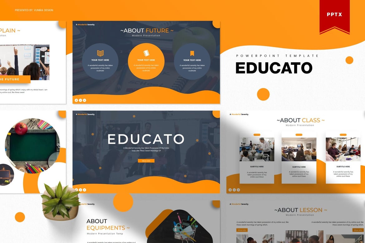 Template Presentasi PowerPoint Educato yang Menarik dan Profesional