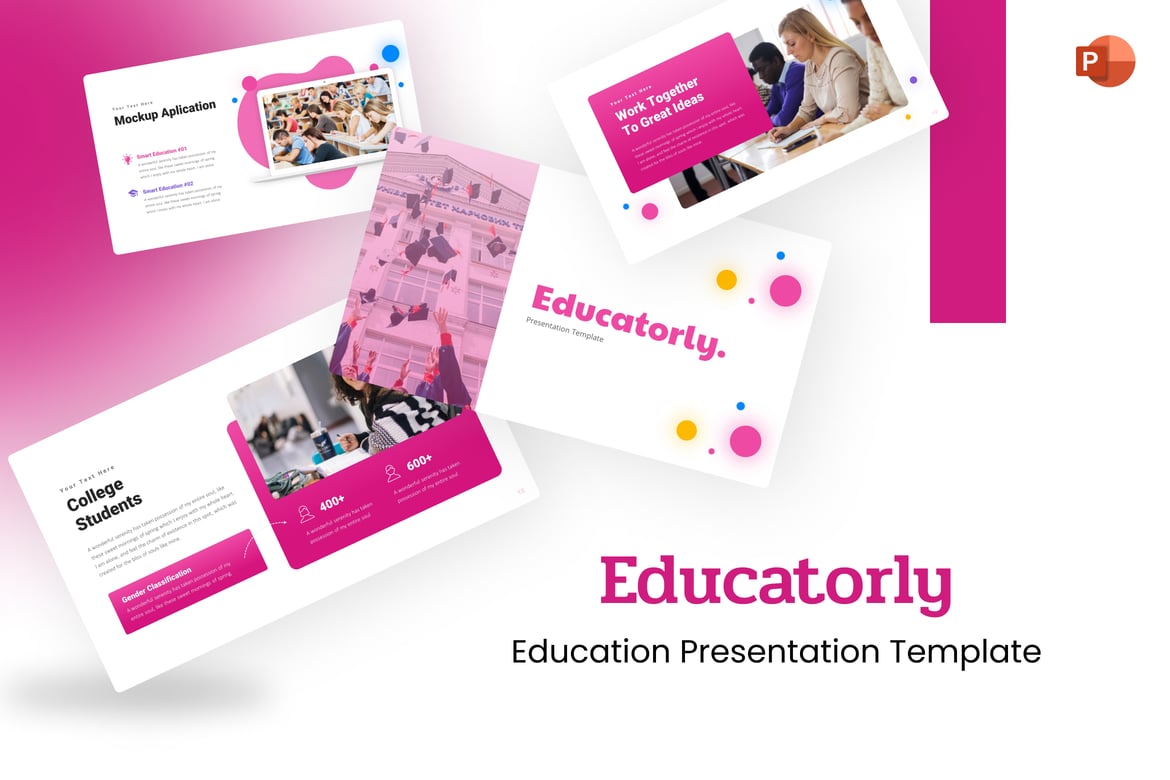 Template PowerPoint Edukasi Educatorly yang Menarik dan Profesional
