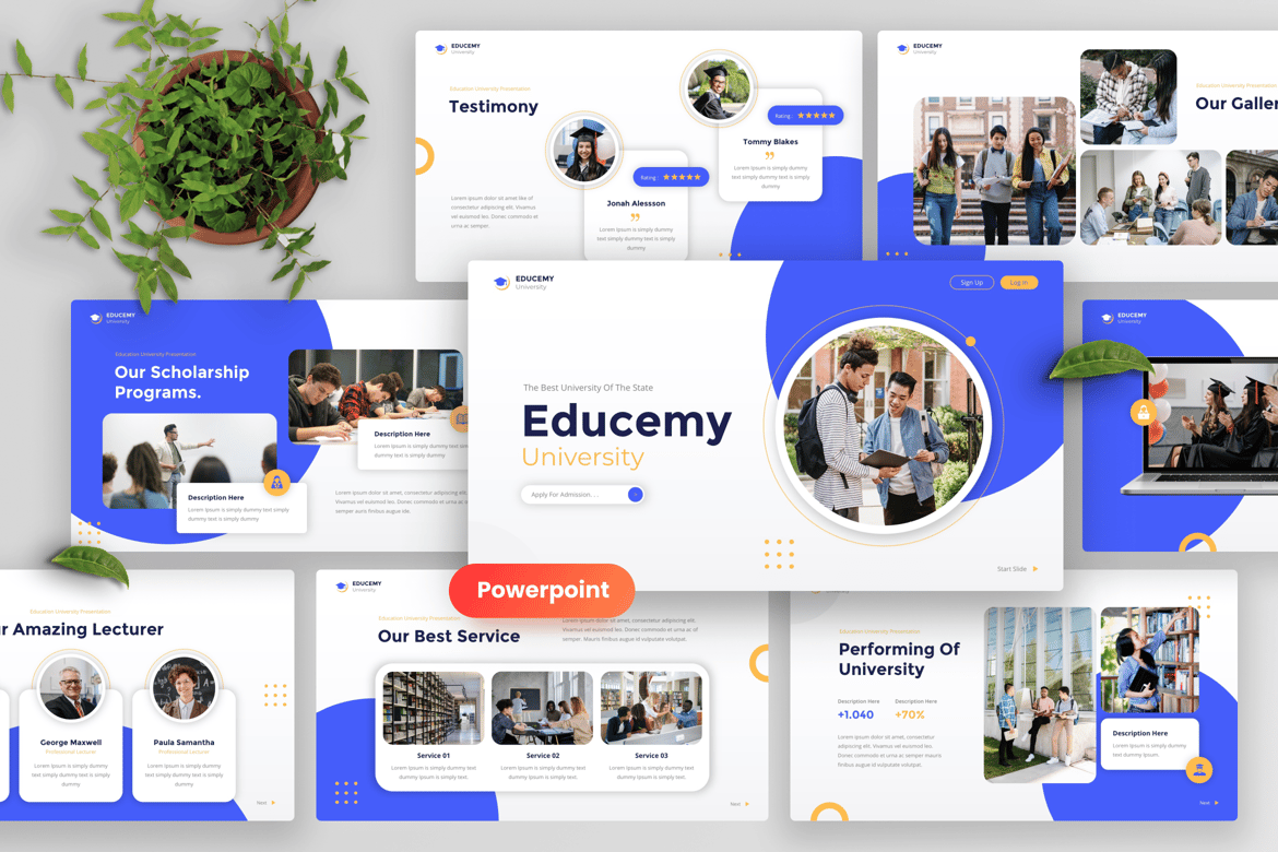 Educemy - Template Powerpoint Universitas dan Pendidikan yang Menarik