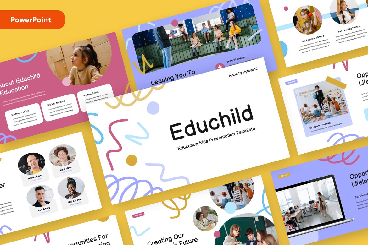 EDUCHILD - Template Powerpoint Edukasi Anak yang Menarik
