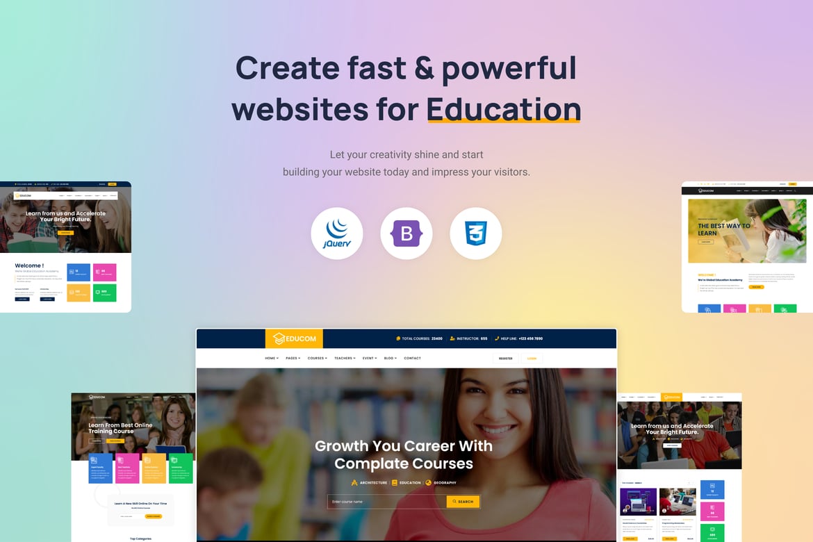 Educom - Template Website Pendidikan dan LMS Terbaik