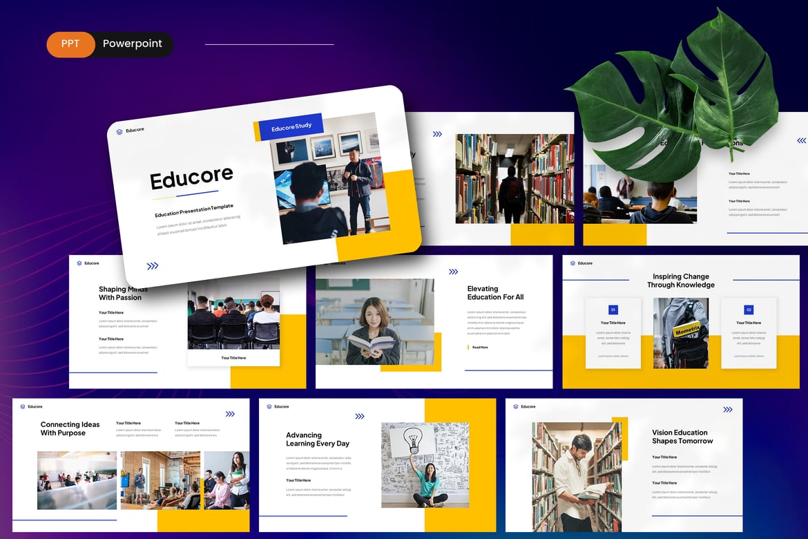 Educore - Template PowerPoint Pendidikan yang Menarik