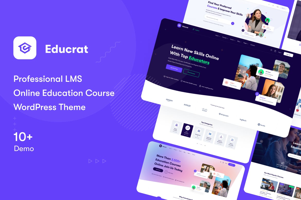 Educrat - Tema WordPress Pendidikan Terbaik untuk Kursus Online dan Institusi
