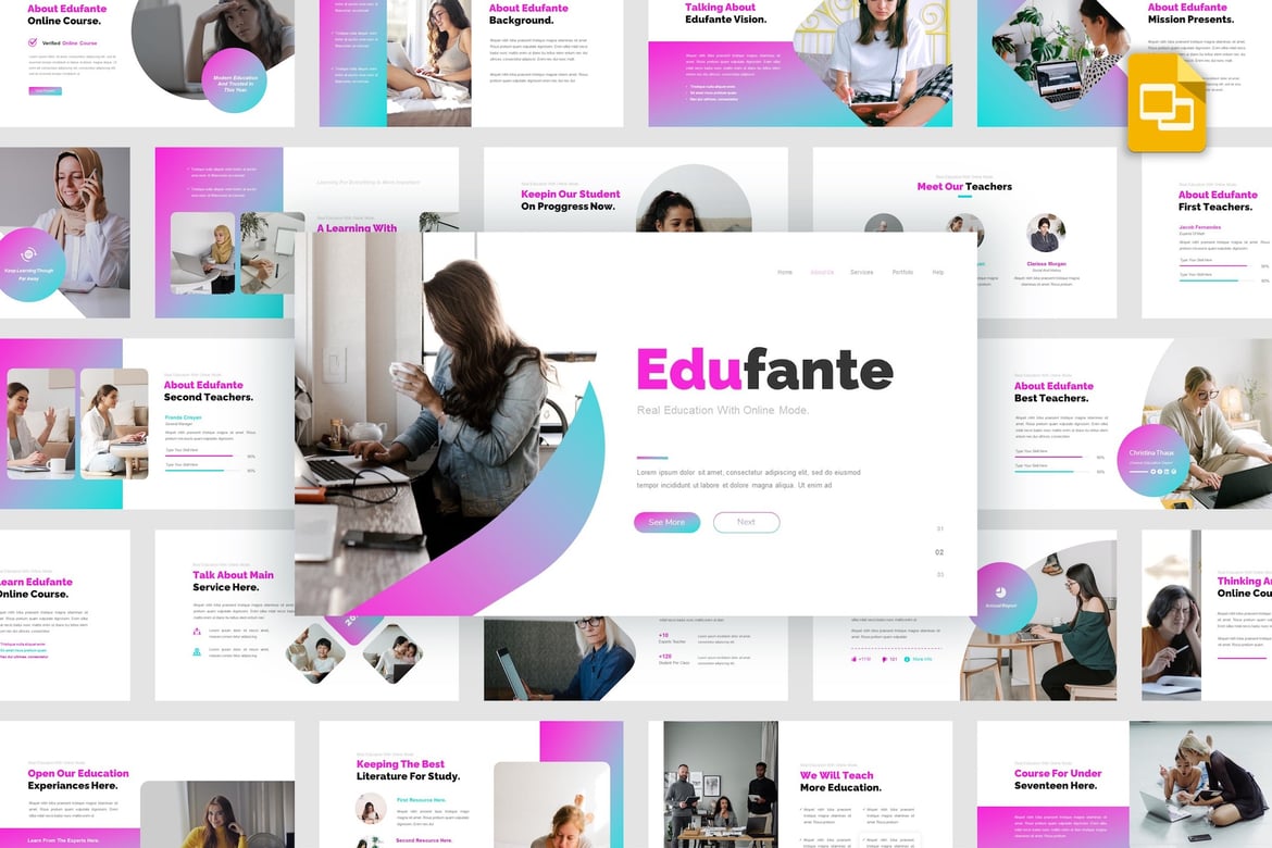 Template PowerPoint Edufante - Solusi Presentasi Kreatif Anda