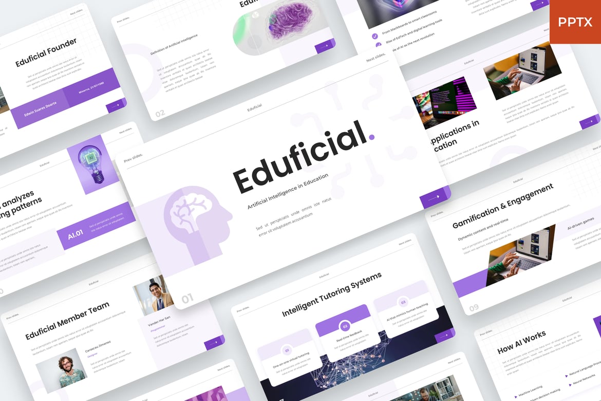 Template Presentasi Eduficial - PowerPoint AI untuk Pendidikan dan Teknologi