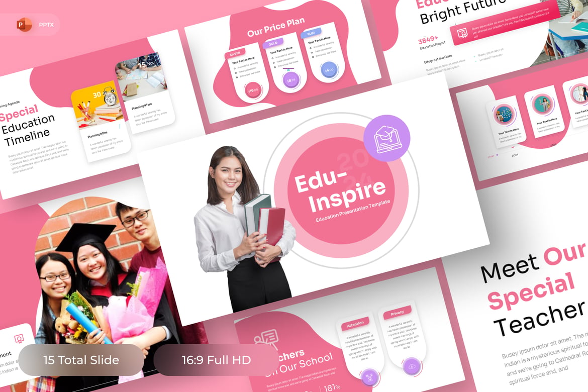 Template PowerPoint Eduinspire - Meningkatkan Kualitas Presentasi Anda