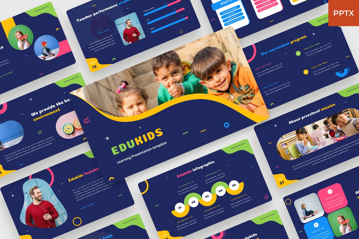 EduKids - Template PowerPoint Pendidikan Anak yang Menarik