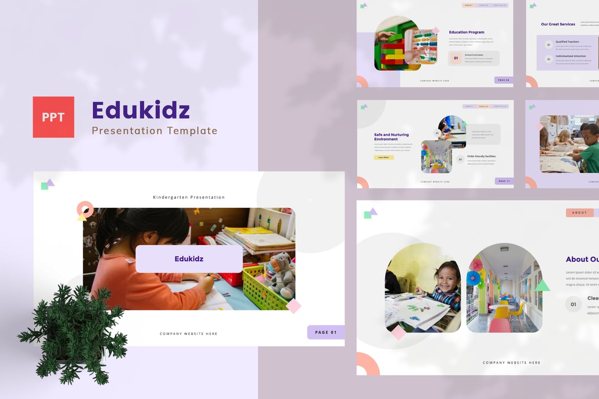 Edukidz - Template Powerpoint Kreatif untuk TK