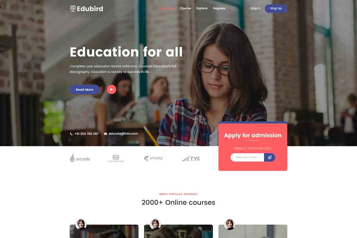 Edukin - Template Website Pendidikan yang Menarik