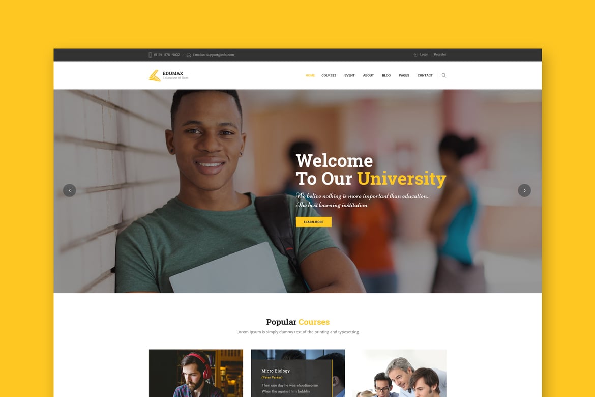 EduMax: Template Website Pendidikan dan Kursus yang Menarik