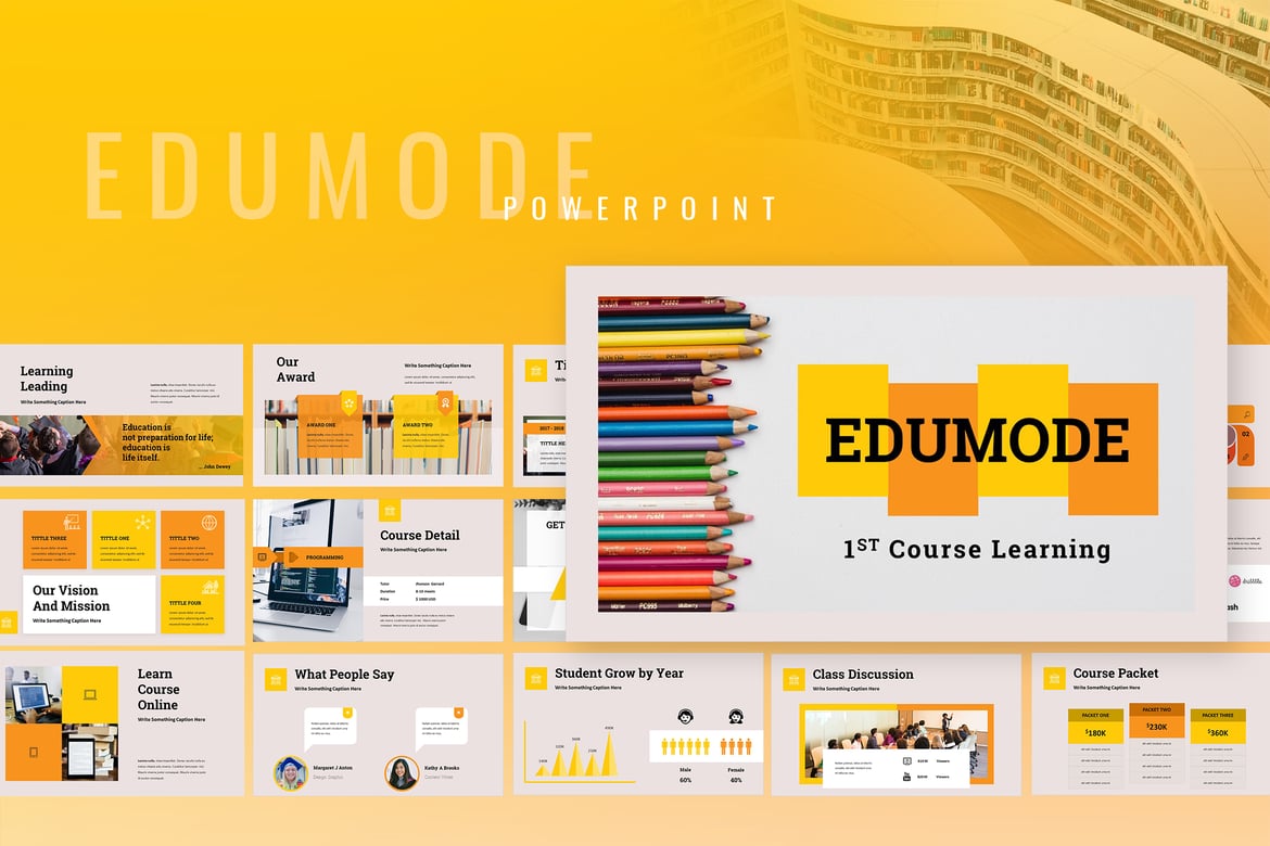 Template Powerpoint Edumode - Presentasi Pendidikan yang Menarik