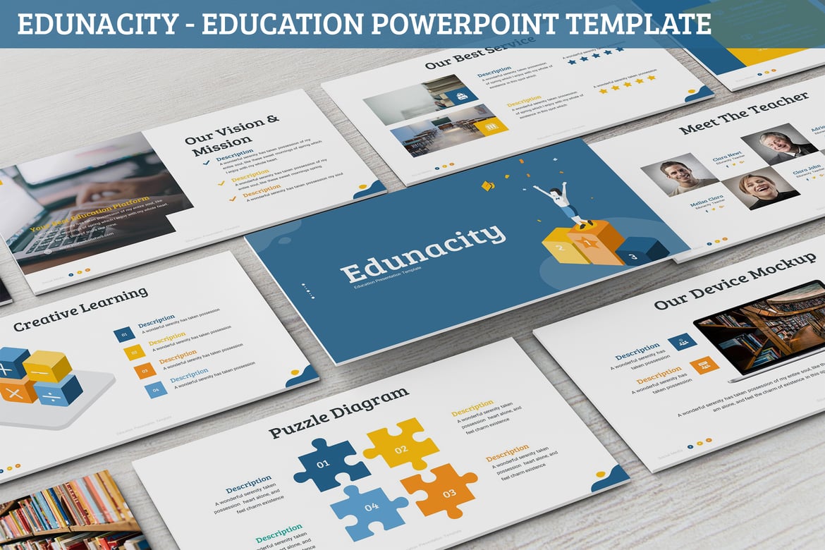 Template Powerpoint Edunacity - Solusi Presentasi Edukasi Terbaik