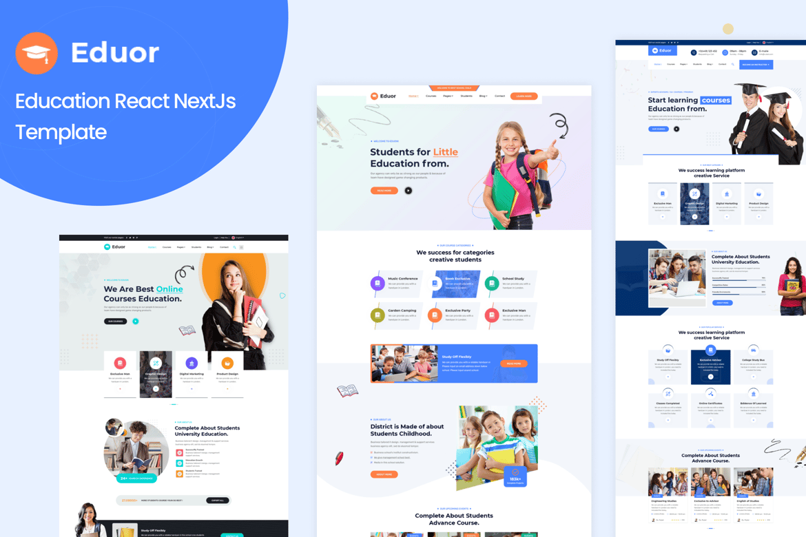 Template Website Eduor - Solusi Modern untuk Pendidikan Online